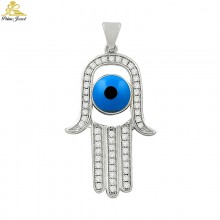 Gümüş Nazar Boncuğu Kolye Ucu